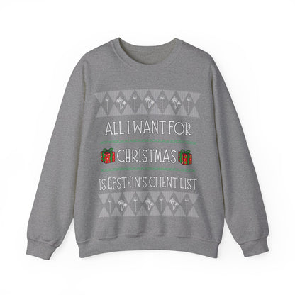 Epstein's Client List UGLY Christmas Sweater