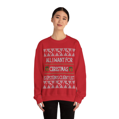 Epstein's Client List UGLY Christmas Sweater
