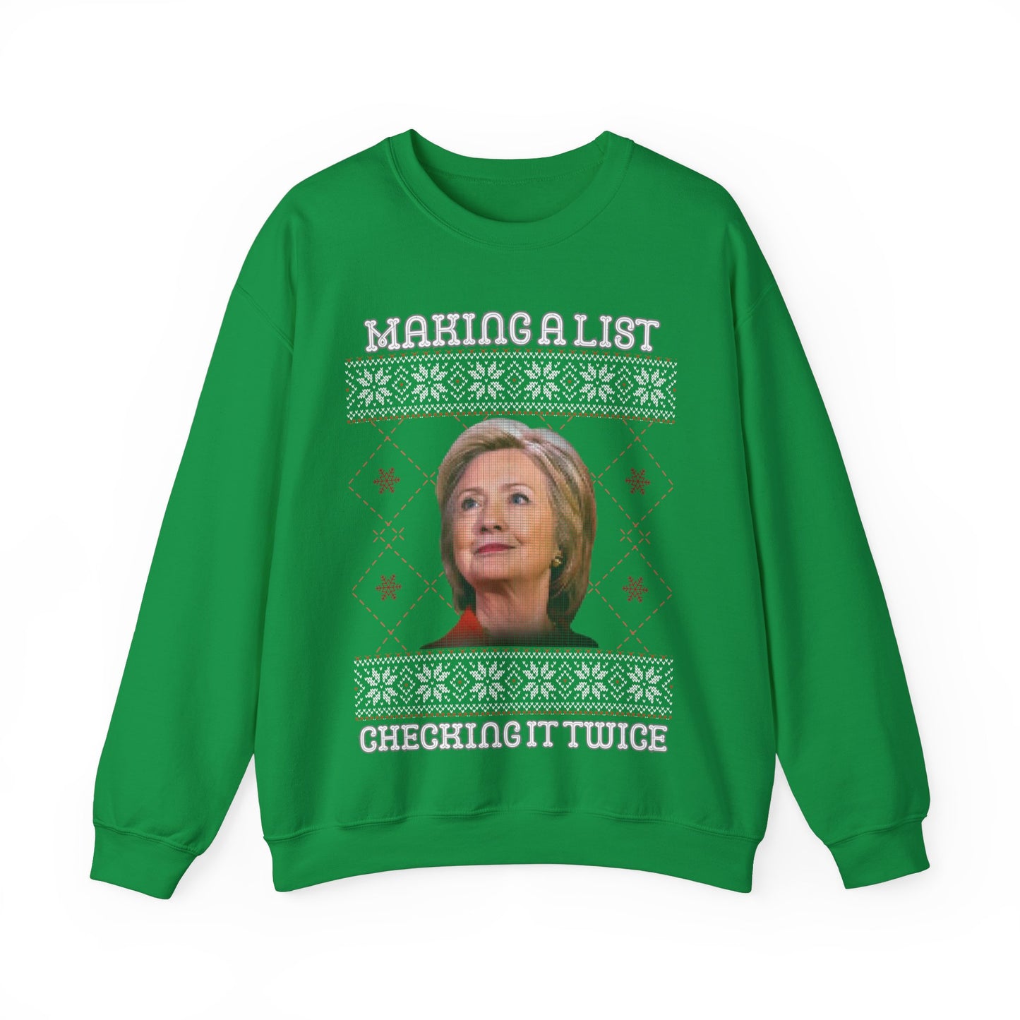 "Making a List" Hillary Clinton UGLY Christmas Sweater