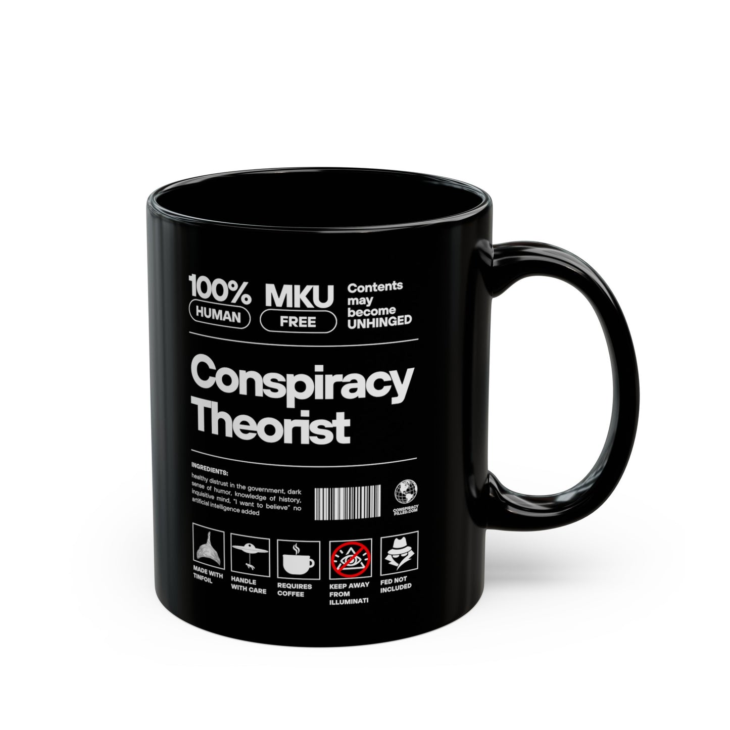 Conspiracy Theorist Ingredients (Mug 11oz)