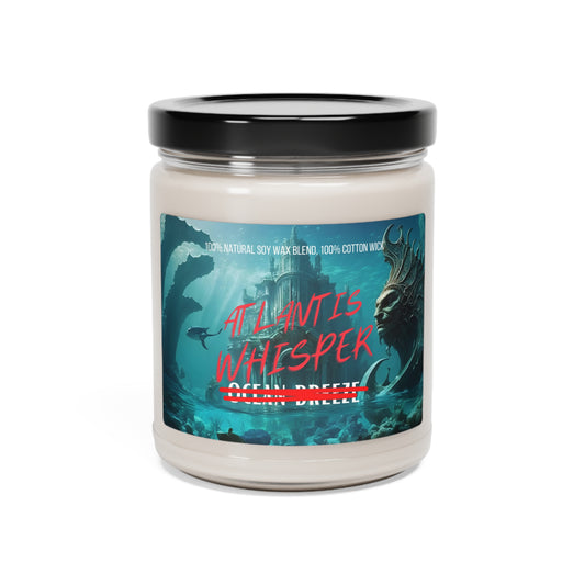 Atlantis Whisper Soy Candle (Ocean Breeze Scented, 9oz)