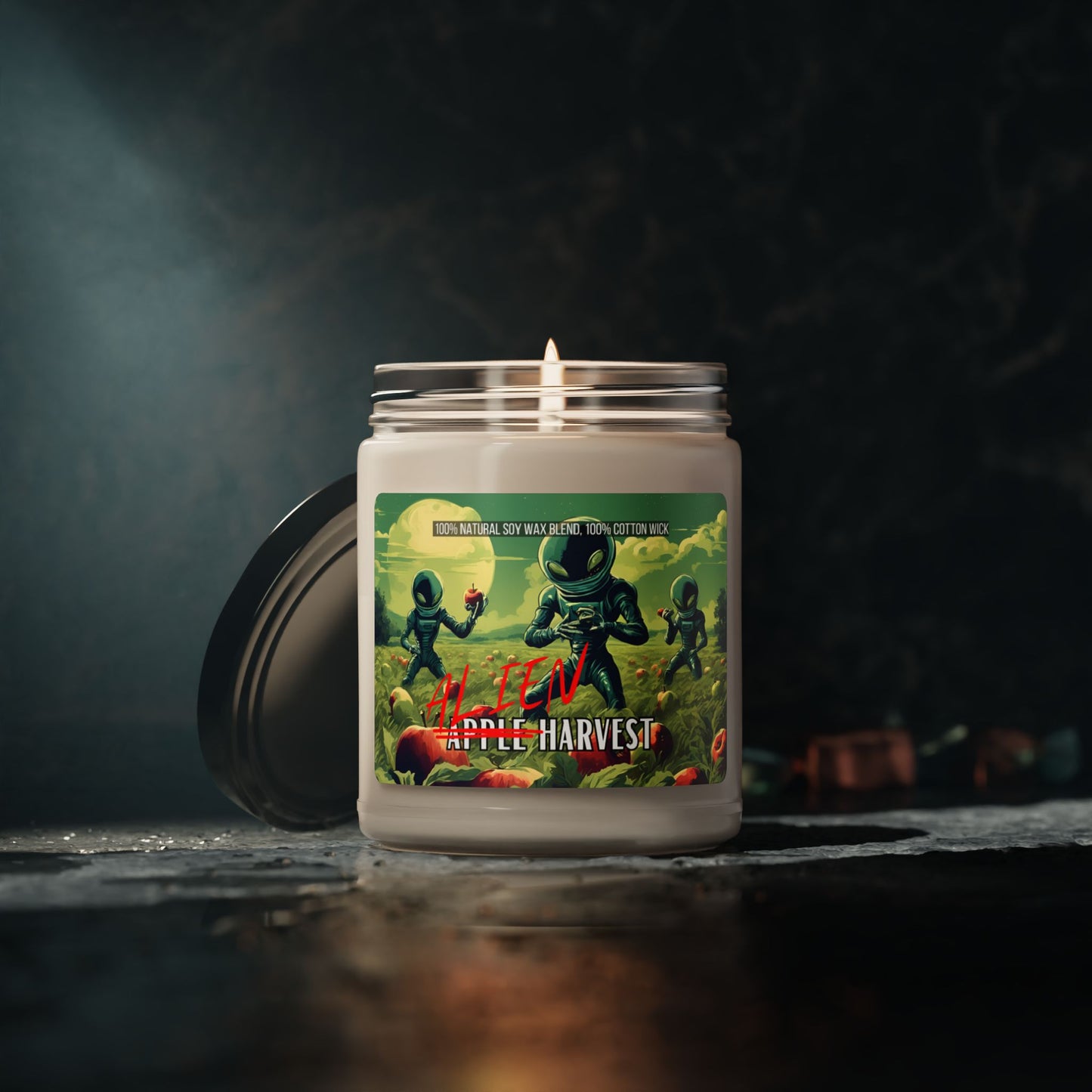 Alien Harvest Soy Candle (Apple Harvest Scented, 9oz)