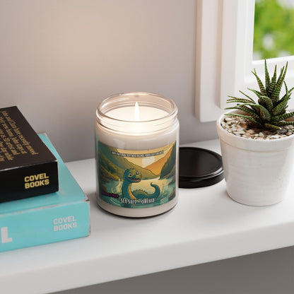 Elusive Nessie Scented Soy Candle (Sea Salt + Orchid Scented, 9oz)