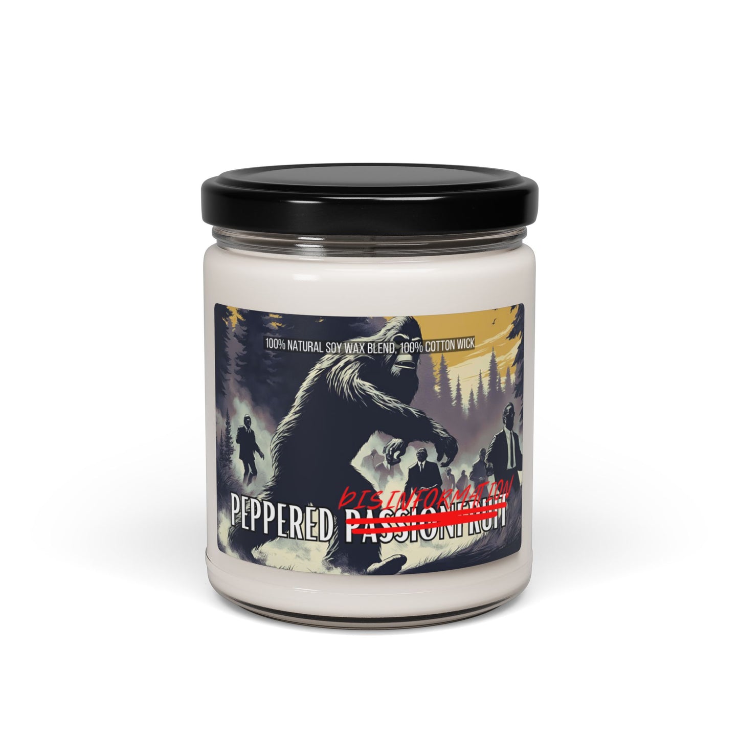 Peppered Disinformation Soy Candle (Peppered Passionfruit Scented, 9oz)