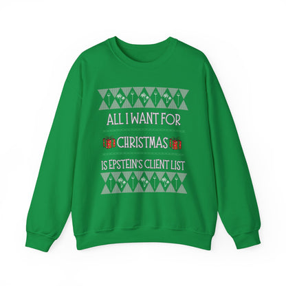 Epstein's Client List UGLY Christmas Sweater