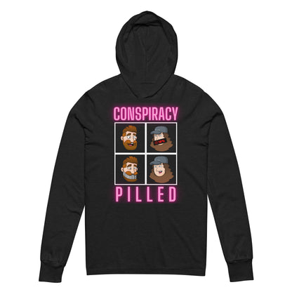 Conspiracy Pilled - Meet The Hosts (Hooded long-sleeve tee)