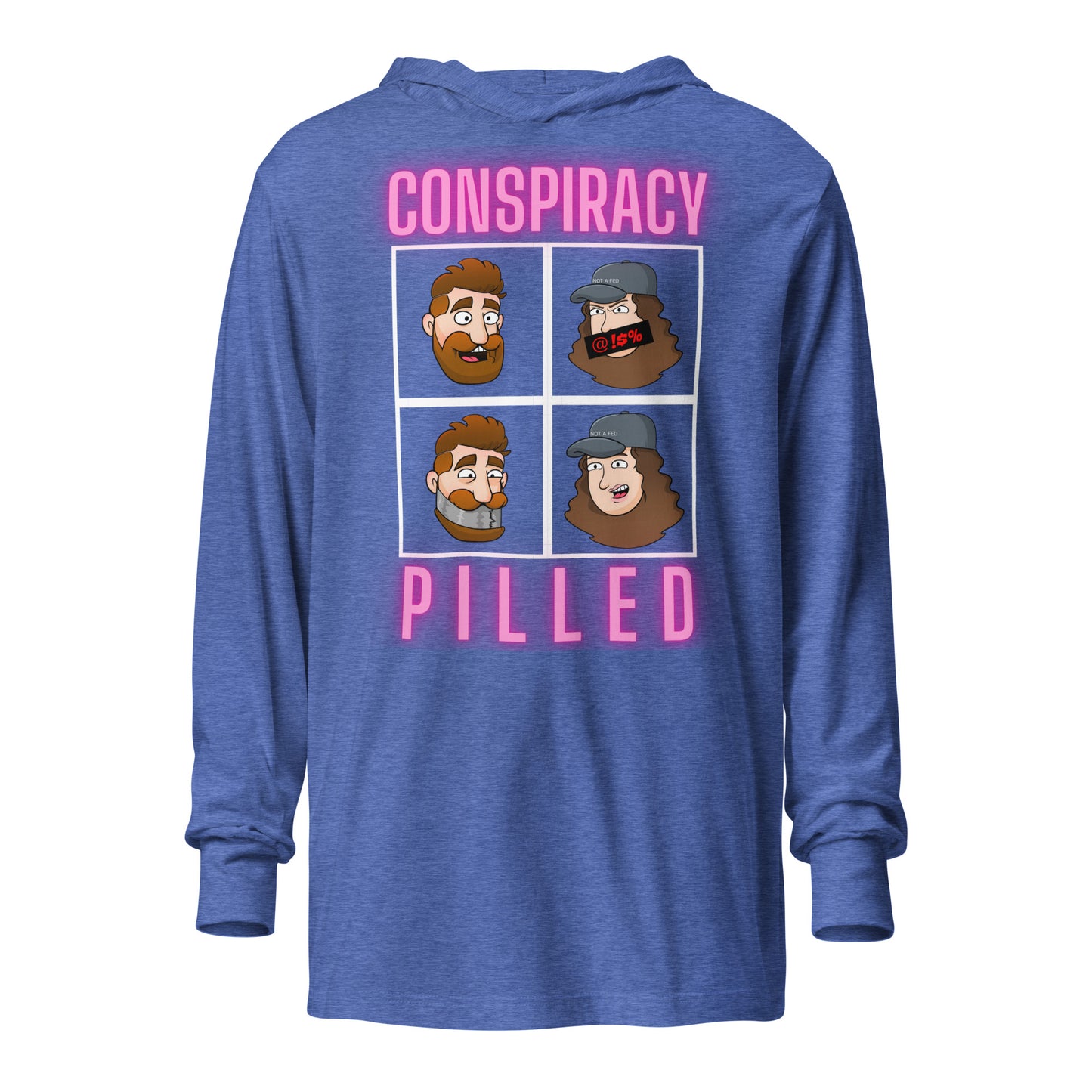 Conspiracy Pilled - Meet The Hosts (Hooded long-sleeve tee)